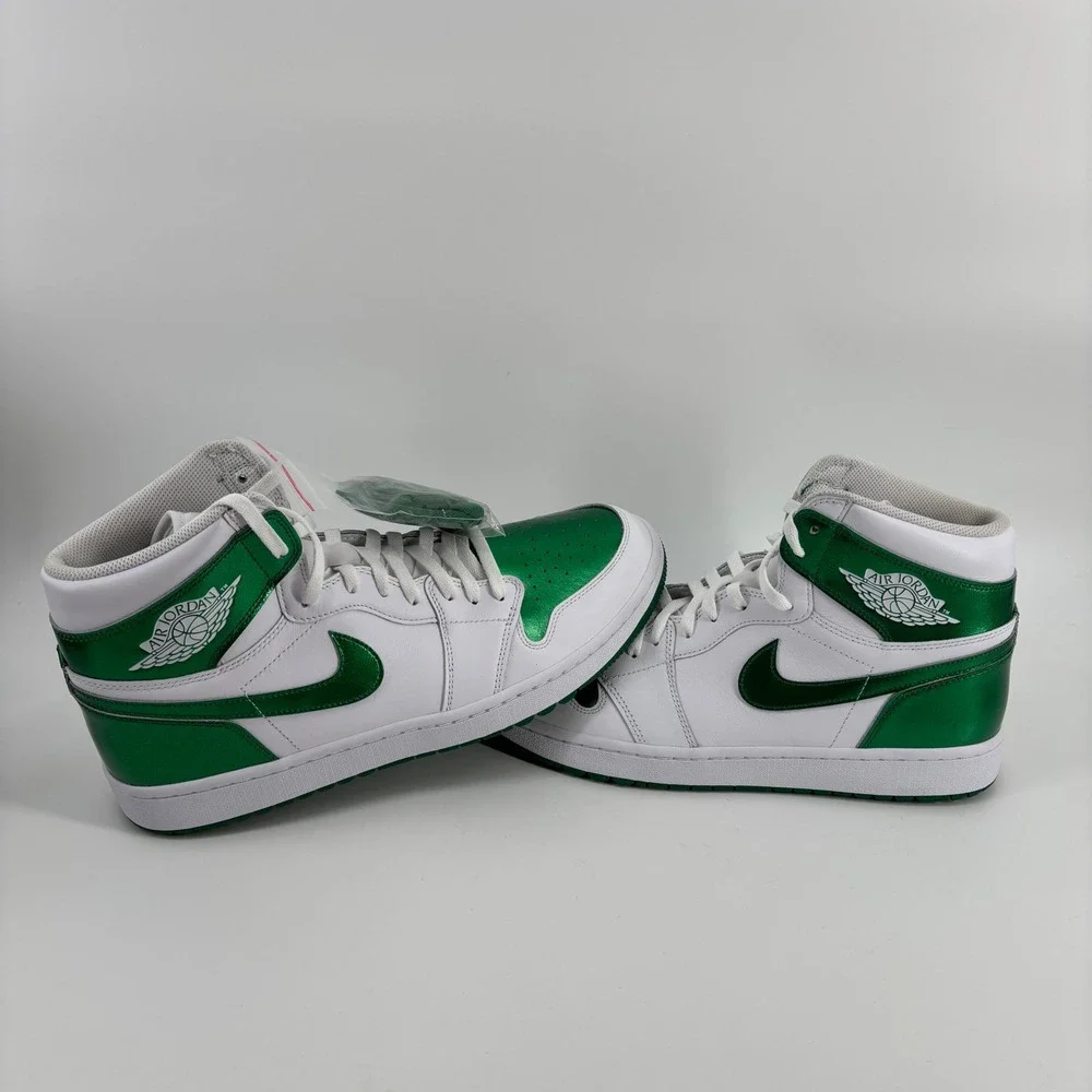 Jordan 1 High Golf Mens Size 14 White Metallic Green Retro Hypebeast Gorpcore
